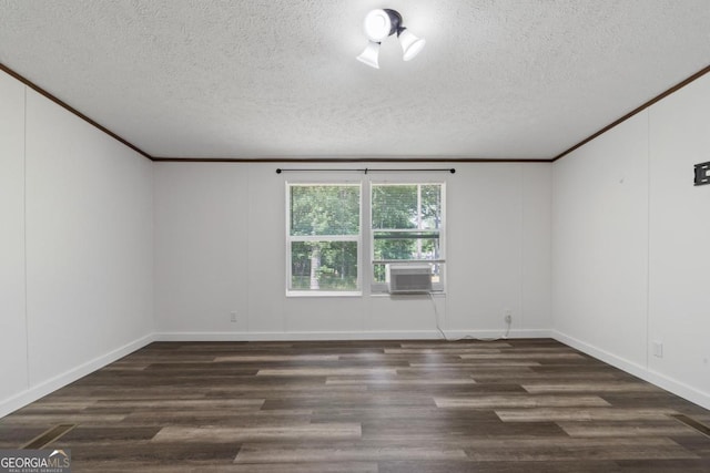138 Forest Hill Dr, Eatonton, GA 31024 - unfurnished room featuring wood finished floors, ornamental molding, and a textured ceiling