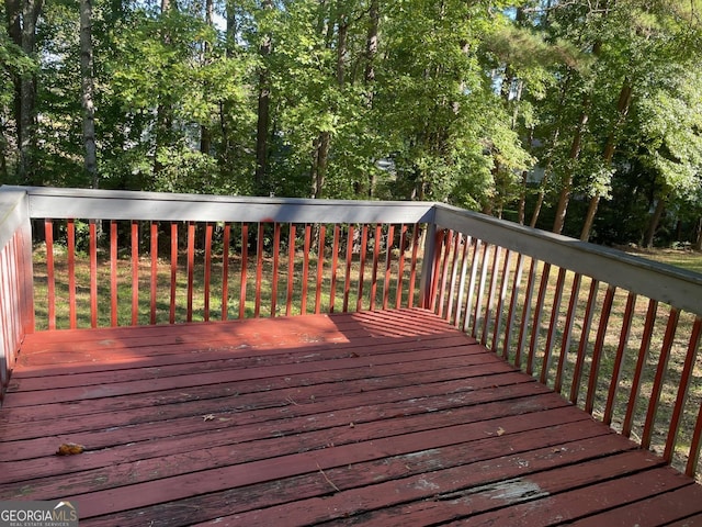 view of wooden deck