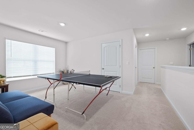138 Brode Ln, Pendergrass, GA 30567 - playroom with recessed lighting, baseboards, visible vents, and carpet