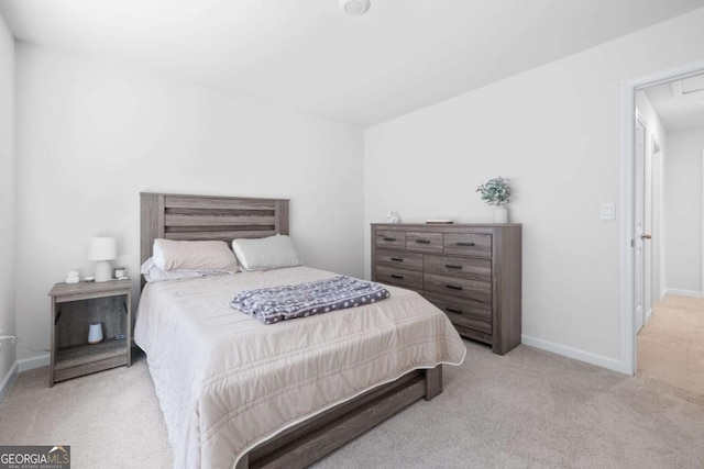 138 Brode Ln, Pendergrass, GA 30567 - bedroom with attic access, baseboards, and carpet