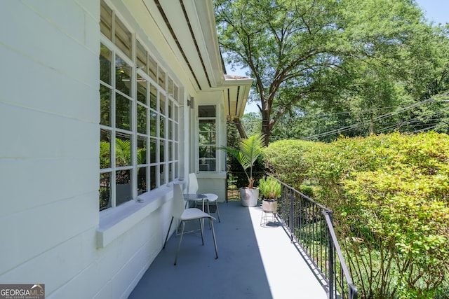 view of balcony