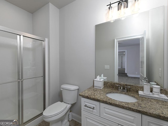 4845 Josie Way NW, Acworth, GA 30101 - full bath with vanity, toilet, and a shower stall