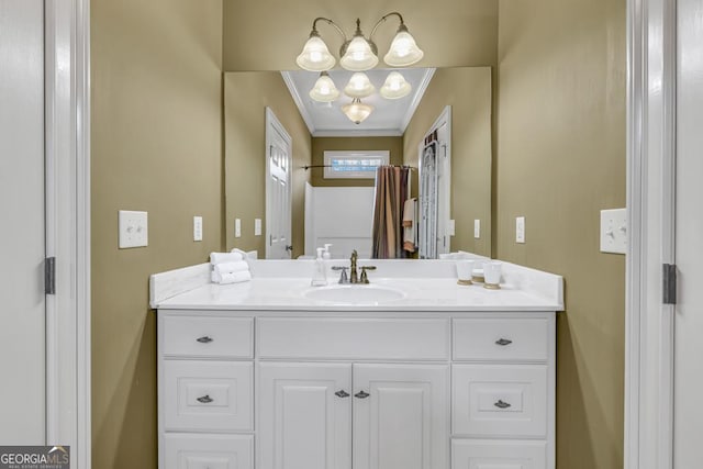 2323 Council Ln, Buford, GA 30519 - full bath with vanity and ornamental molding