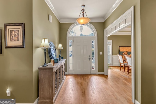 2323 Council Ln, Buford, GA 30519 - foyer featuring wood finished floors and crown molding
