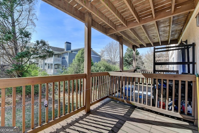 view of wooden deck