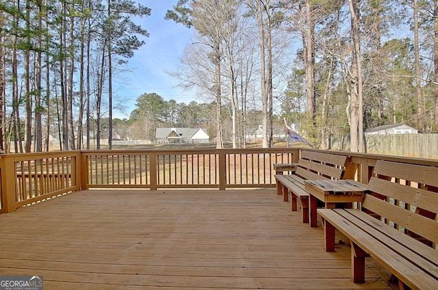 view of wooden deck