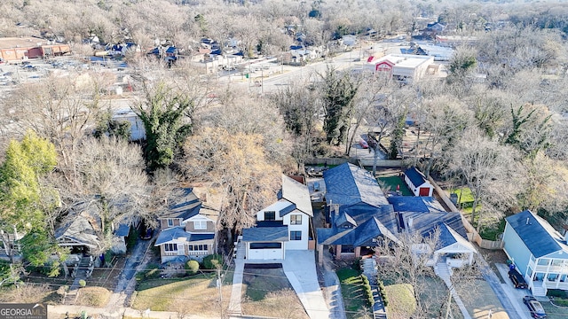 aerial view with a residential view