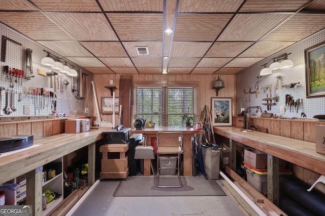 55 Hazelbrook Way, Acworth, GA 30101 - misc room with a workshop area and visible vents