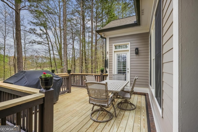 55 Hazelbrook Way, Acworth, GA 30101 - wooden terrace featuring outdoor dining area