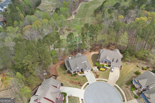 55 Hazelbrook Way, Acworth, GA 30101 - aerial view featuring a wooded view