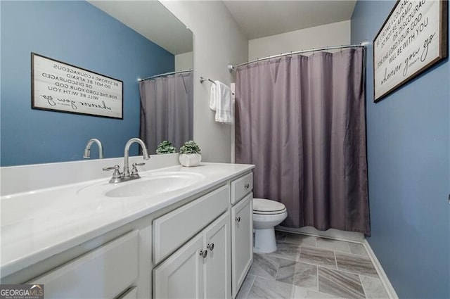 4870 Odum View Ln, Cumming, GA 30040 - full bathroom with vanity and a shower with curtain