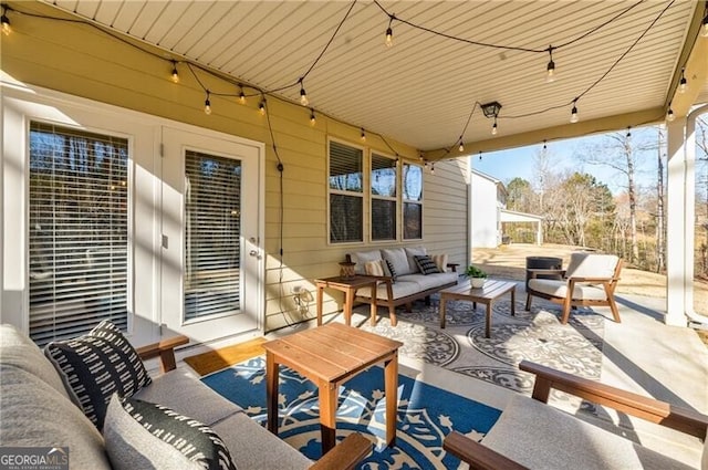 4870 Odum View Ln, Cumming, GA 30040 - view of patio featuring an outdoor hangout area