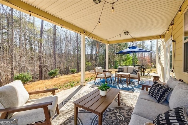 4870 Odum View Ln, Cumming, GA 30040 - view of patio with an outdoor living space
