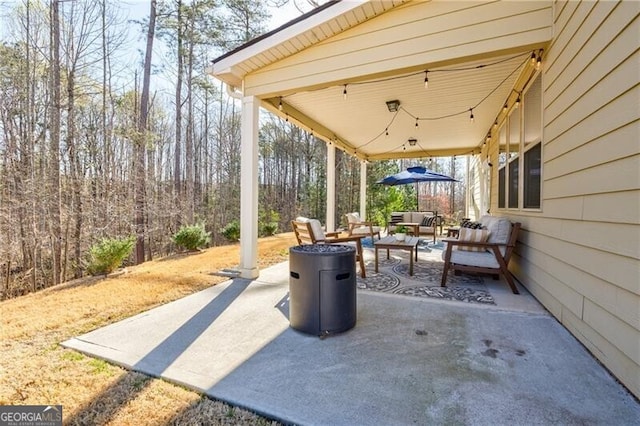4870 Odum View Ln, Cumming, GA 30040 - view of patio with an outdoor living space