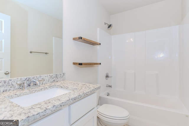 3627 Canyon Springs Dr, Oakwood, GA 30566 - full bath with vanity, toilet, and shower / bathing tub combination