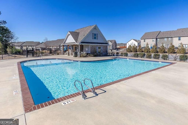 3627 Canyon Springs Dr, Oakwood, GA 30566 - view of yard with a patio area, a residential view, and a fenced backyard