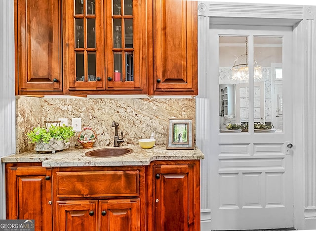 2173 Conyers St SE, Covington, GA 30014 - indoor wet bar with decorative backsplash