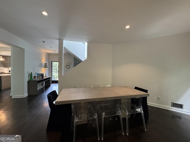 4 W Wesley Rdg NW, Atlanta, GA 30327 - dining room featuring dark wood-style flooring and recessed lighting