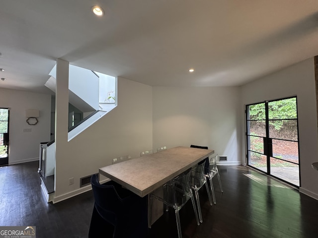 4 W Wesley Rdg NW, Atlanta, GA 30327 - dining space featuring plenty of natural light, dark wood finished floors, and recessed lighting