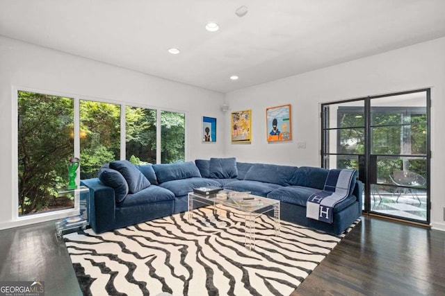 4 W Wesley Rdg NW, Atlanta, GA 30327 - living area with wood finished floors and recessed lighting