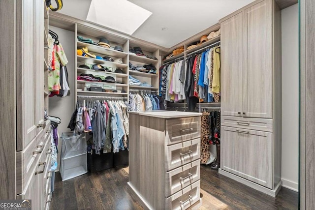 4 W Wesley Rdg NW, Atlanta, GA 30327 - spacious closet with dark wood finished floors and a skylight