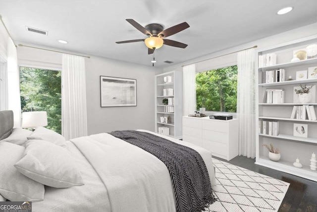 4 W Wesley Rdg NW, Atlanta, GA 30327 - bedroom featuring wood finished floors, recessed lighting, and ceiling fan