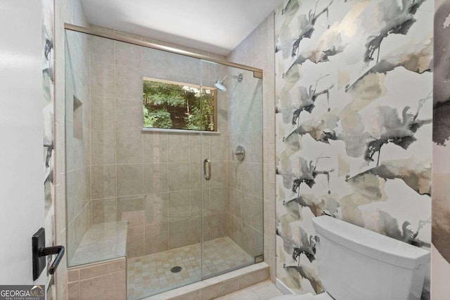 4 W Wesley Rdg NW, Atlanta, GA 30327 - bathroom featuring toilet and a stall shower