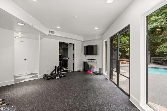 4 W Wesley Rdg NW, Atlanta, GA 30327 - workout room with recessed lighting and baseboards