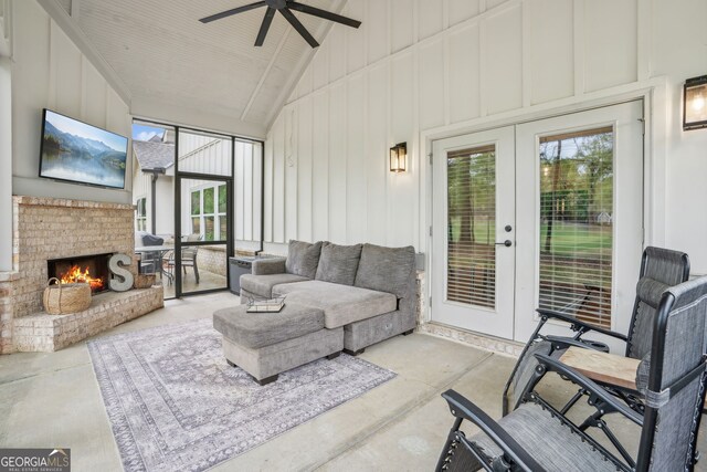 4426 Oxburgh Park, Flowery Branch, GA 30542 - sunroom / solarium with french doors and vaulted ceiling