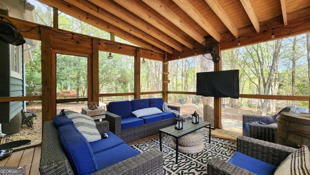 4295 S Berkeley Lake Rd NW, Berkeley Lake, GA 30096 - sunroom with an outdoor hangout area and plenty of natural light