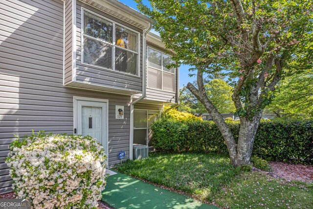 105 Governors Dr, Forest Park, GA 30297 - property entrance featuring central air condition unit