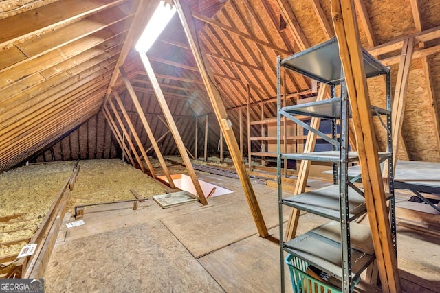 view of attic