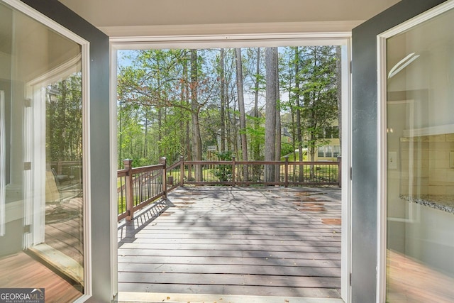 740 Trillium Ln, Lilburn, GA 30047 - view of wooden deck