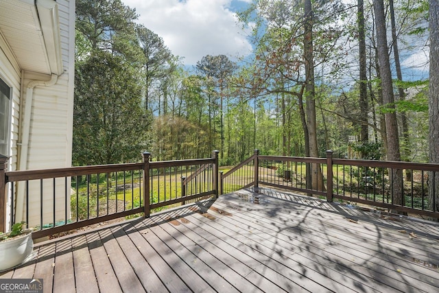 740 Trillium Ln, Lilburn, GA 30047 - view of wooden deck