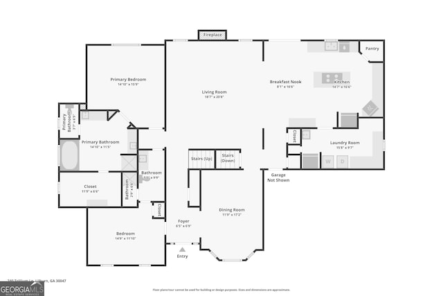 740 Trillium Ln, Lilburn, GA 30047 - floor plan / room layout