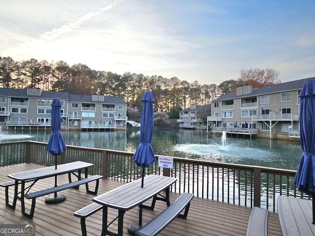 35 Rumson Ct SE, Smyrna, GA 30080 - dock area featuring a residential view and a water view