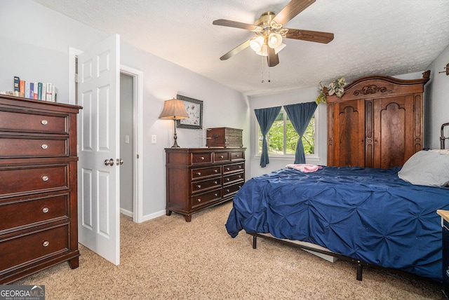 10 Powder Dr, Dallas, GA 30157 - bedroom featuring light carpet, a ceiling fan, baseboards, and a textured ceiling