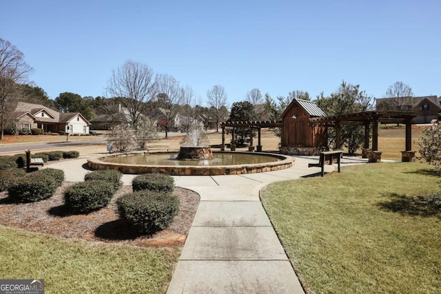 3065 Meadow Springs Dr, Watkinsville, GA 30677 - view of property's community featuring a pergola and a yard