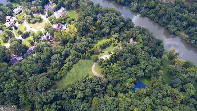 2100 W Wesley Rd, Atlanta, GA 30327 - aerial view of property's location with a large body of water and a forest