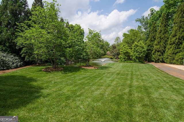 2100 W Wesley Rd, Atlanta, GA 30327 - view of grassy yard with a water view