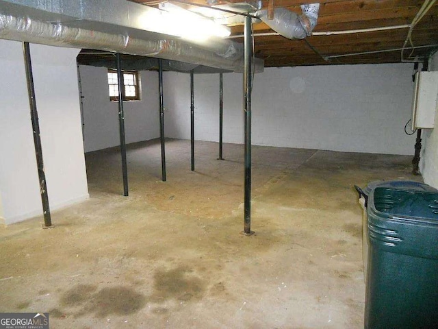 view of below grade area