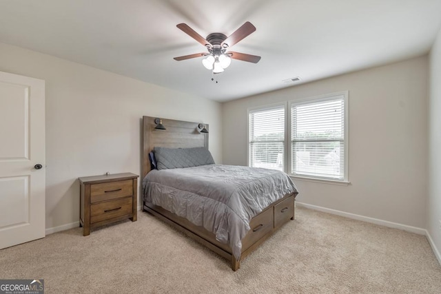 64 Durana Way, Dallas, GA 30132 - bedroom featuring light colored carpet and a ceiling fan