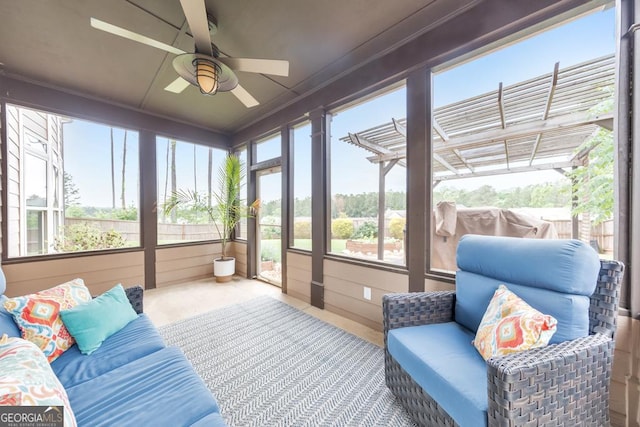 64 Durana Way, Dallas, GA 30132 - sunroom with ceiling fan