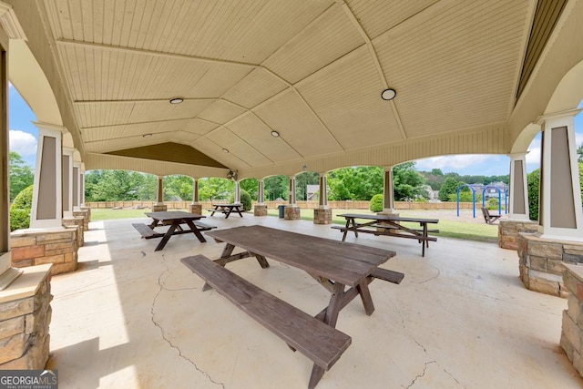 64 Durana Way, Dallas, GA 30132 - view of patio / terrace with outdoor dining area