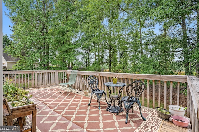 view of patio / terrace with a deck