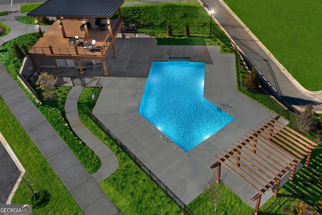 319 Riverton Way, Woodstock, GA 30188 - community pool with a patio and a gazebo