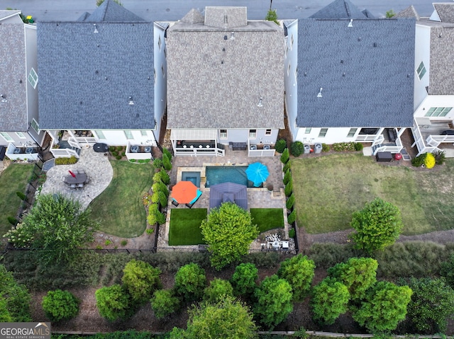 319 Riverton Way, Woodstock, GA 30188 - aerial view of residential area featuring a pool area