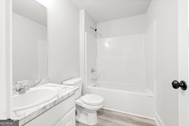 445 Liberty Hill Rd Unit 22, Hartwell, GA 30643 - full bath featuring toilet,  shower combination, wood finished floors, and vanity