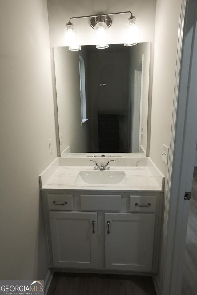 113 Sharp St, Bremen, GA 30110 - bathroom featuring vanity and wood finished floors