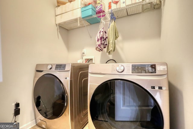 164 Madison Grace Ave, Mcdonough, GA 30252 - clothes washing area featuring laundry area and washer and dryer